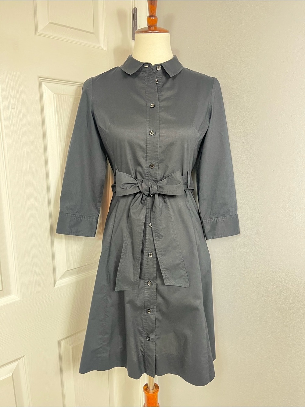 Kate Spade Black Cotton Poplin Shirtdress | Tailored  Dress | Cocktail Dress